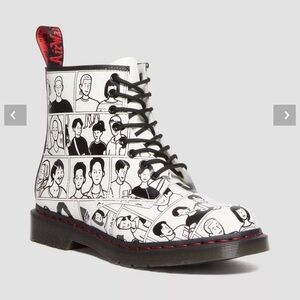 Dr. Martens 1460 PRIDE WITH FUYUKI KANAI LEATHER LACE UP BOOTS size 8